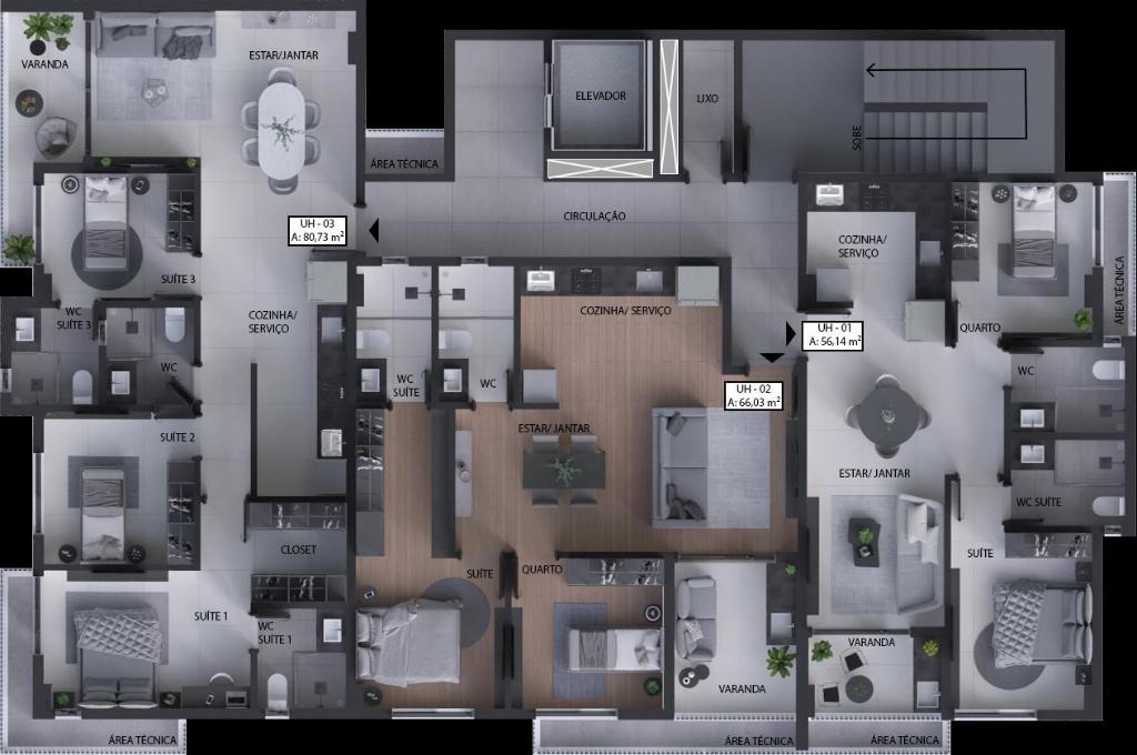 Apartamento à venda com 3 quartos, 80m² - Foto 26