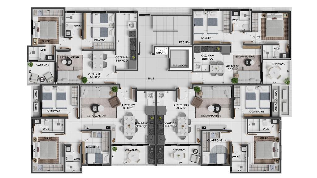 Apartamento à venda com 3 quartos, 68m² - Foto 15