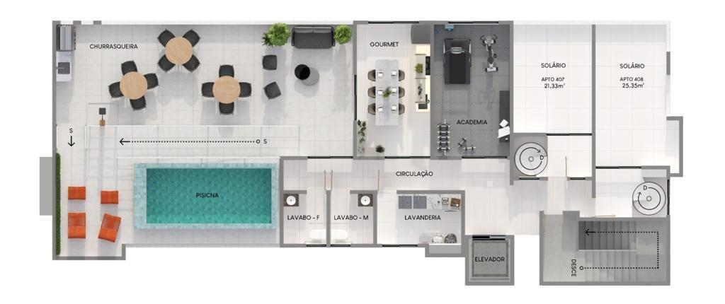 Apartamento à venda com 1 quarto, 28m² - Foto 6