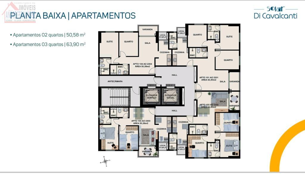 Apartamento à venda com 3 quartos, 1 suíte, 1 vaga e 64m² no Madalena, Recife (PE) — foto 8 de 27