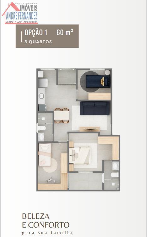 Apartamento à venda com 3 quartos, 1 suíte, 1 vaga e 61m² no Jardim Atlântico, Olinda (PE) — foto 4 de 7