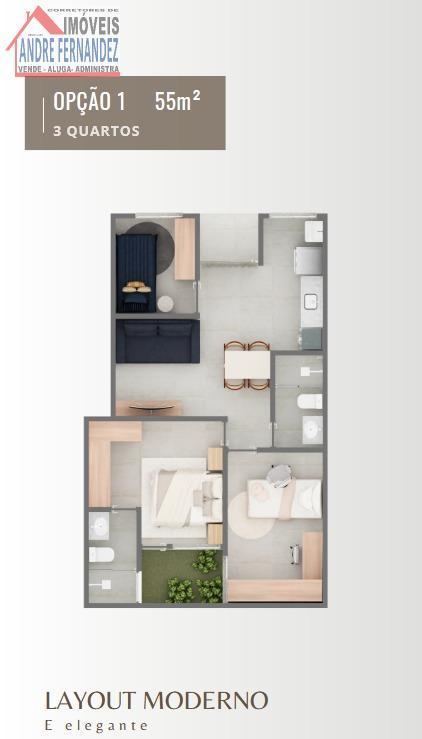 Apartamento à venda com 3 quartos, 1 suíte, 1 vaga e 61m² no Jardim Atlântico, Olinda (PE) — foto 5 de 7