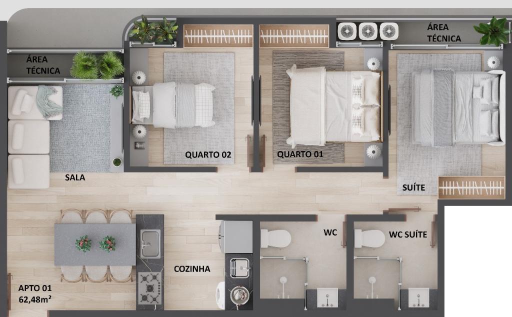 Apartamento à venda com 2 quartos, 50m² - Foto 7